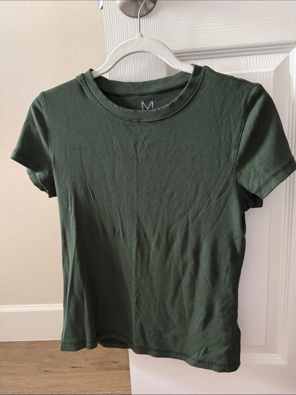 Magaschoni Girls Forest Green Short Sleeve Crew Tee